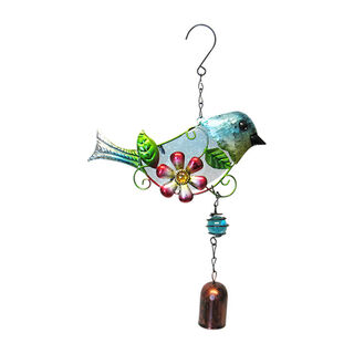 Garden Glass BirdBell Blue