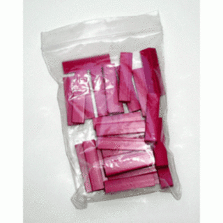 Pack of 28 pink (purple) plastic rods - threes
