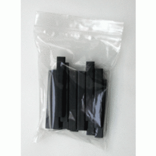 Pack of 14 black plastic rods