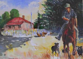 'Near Taihape' by George Thompson (SOLD)