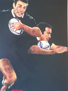 'Richard Kahui vs The Tongans' by George Thompson (SOLD)