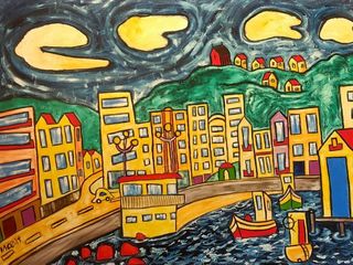 'Looking Back Oriental Bay' by Vincent Duncan (SOLD)