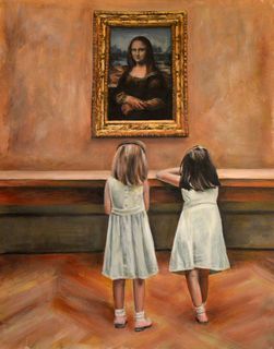 'Watching The Mona Lisa' by Escha van den Bogerd (SOLD)