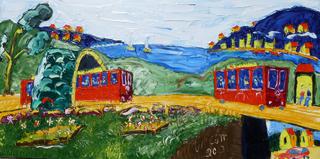 'Two Cable Cars' by Vincent Duncan (SOLD)