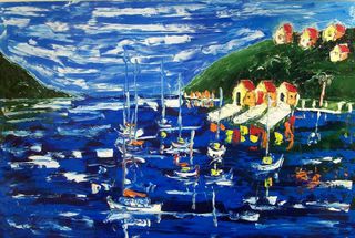 'Peaceful Day Evans Bay' by Vincent Duncan (SOLD)