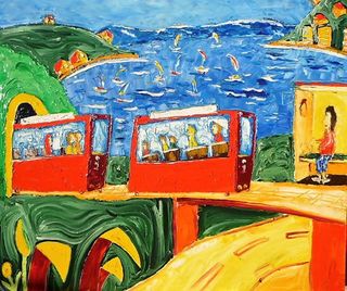 'Cable Car Rides to Kelburn' by Vincent Duncan (SOLD)