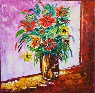 'Flowers in the Window' by Vincent Duncan (SOLD)