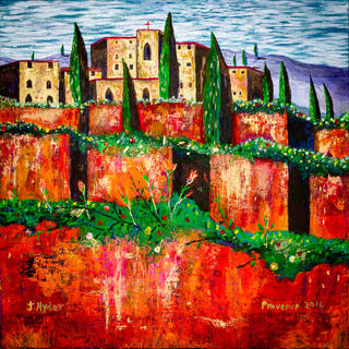 'Provence Village' by Jane Hyder (SOLD)