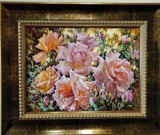 'Pink Roses' by Eugenea Balmasova (SOLD)