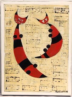 'Fighting Cats' by Paul Vincent (SOLD)