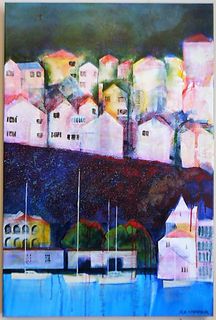 'Mt Vic Welington Houses Series No 9' by Rob McGregor (SOLD)