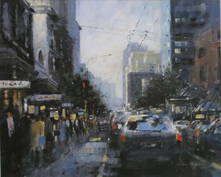 'Late Sun Willis St' by Dianne Taylor (SOLD)
