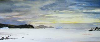 'QEII meets the Interislander' by Dianne Taylor (SOLD)