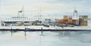 'Wellington Wharf' by Jan Thomson (SOLD)
