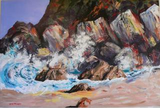 'White Rocks Waipatiki Hawkes Bay' by George Thompson (SOLD)
