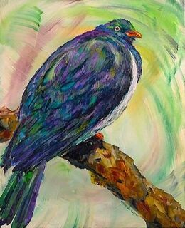 'A Fat Kereru' by Shawna Chow