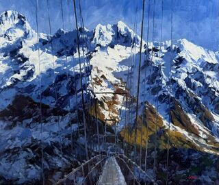 'Swing Bridge at Hooker Valley' by Iwen Yong