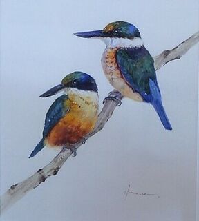 'Two Kingfishers' by Eliza Xi