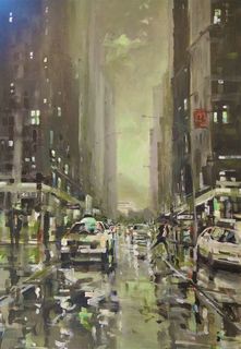 'Down Featherston Street' by Dianne Taylor (SOLD)