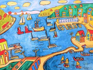 'In the Harbour' by Vincent Duncan (Sold)