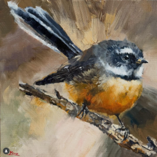 'Piwakawaka 'Fantail' by Iwen Yong (SOLD)
