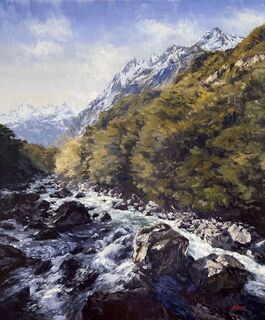 'Tutoko River Fiordland' by Iwen Yong (SOLD)