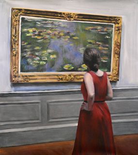 'Watching Monet Water Lillies' by Escha van den Bogerd (SOLD)