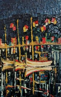 'Yachts at Night' by Vincent Duncan