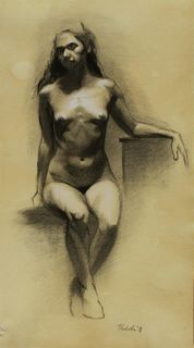 'Seated Nude' by Tatyana Kulida