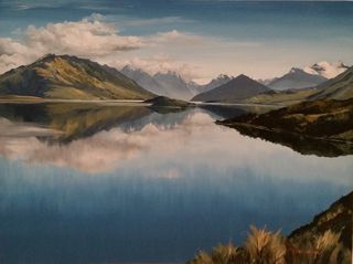 'Lake Wakatipu Pig n Pigeon Islands' by Graham Moeller (SOLD)