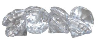 Acrylic Clear Diamante Pk8