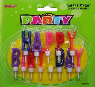 Candles Letter Set Happy Birthday