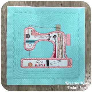 Free Applique Sewing Machine Block