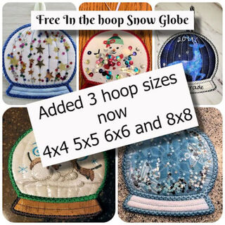 Free In the hoop Snow Globe