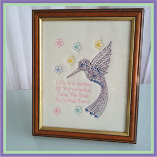 Free Hummingbird Embroidery Design