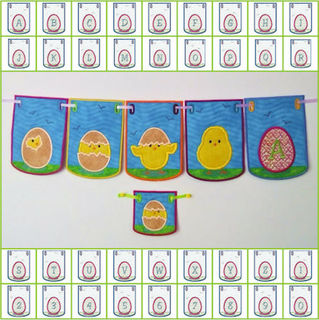 Easter Chick In the hoop Bunting