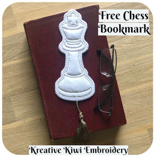 Free In the hoop Chess Bookmark