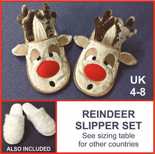 In the hoop Reindeer Slippers