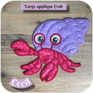 Large Applique Crab