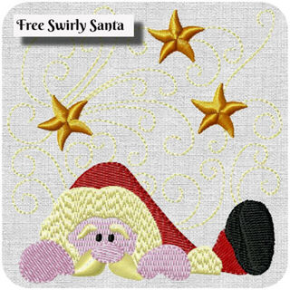 Free Swirly Santa