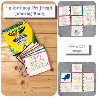 In the hoop Pet Friends Coloring Book