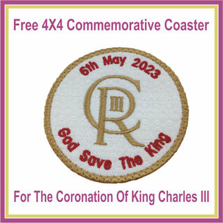 Free 4x4 Commemorative Coronation Coaster