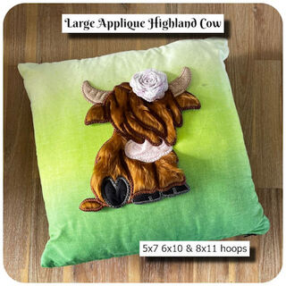 Large Applique Highland Cow