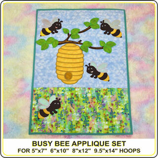 Large Applique Busy Bee Set