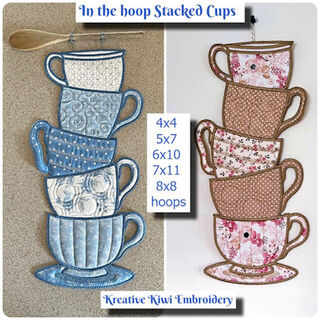 In the hoop Stacked Cups