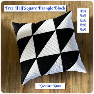 Free Half Square Triangle Block