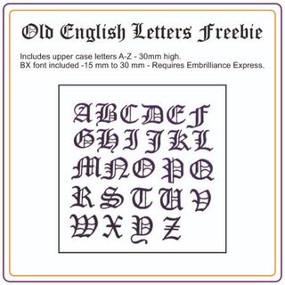 Free Old English Font - Upper case
