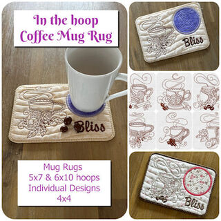 In the hoop Coffee Mug Rug