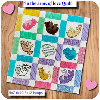 In the Arms of Love In the hoop Quilt Blocks