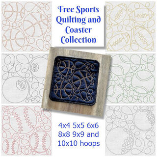 Free Sports Quilt and Coaster Collection